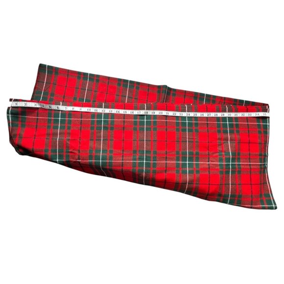Red & Green Tartan Plaid Wool Fabric 4 Yards 30" Width - Picture 5 of 5